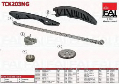 FAI AUTOPARTS tck203ng -  Комплект цели привода распредвала